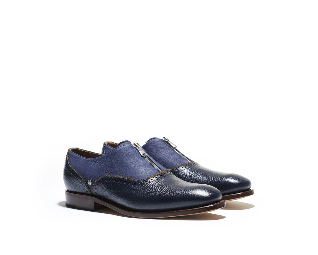 B1611013 - Oxford with Zip men shoe ( Sporty Nabuck) - Flag