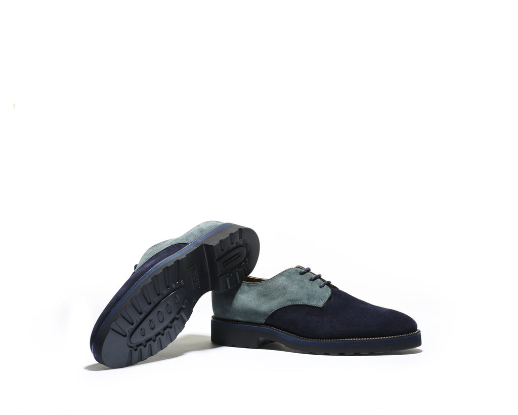 B1611005 - Plain Toe derby men shoe (Vesuvio) - Bottle