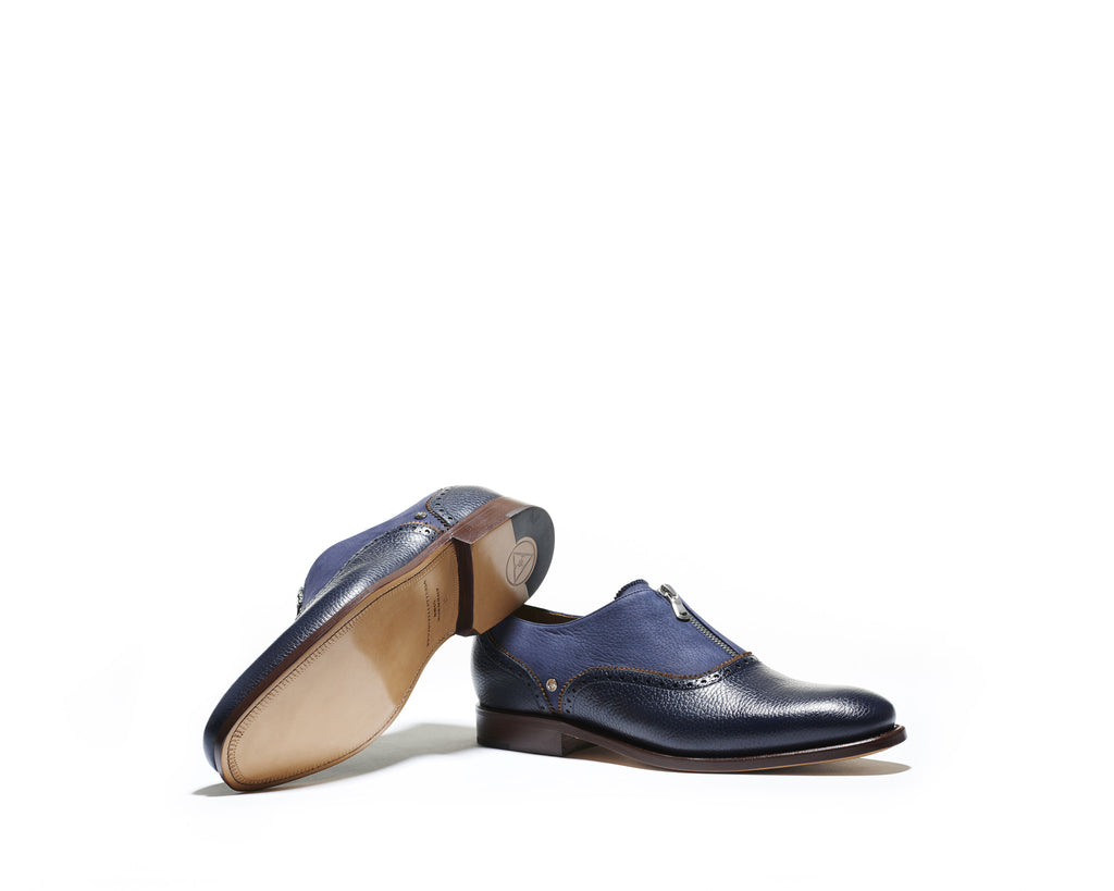 B1611013 - Oxford with Zip men shoe ( Sporty Nabuck) - Flag