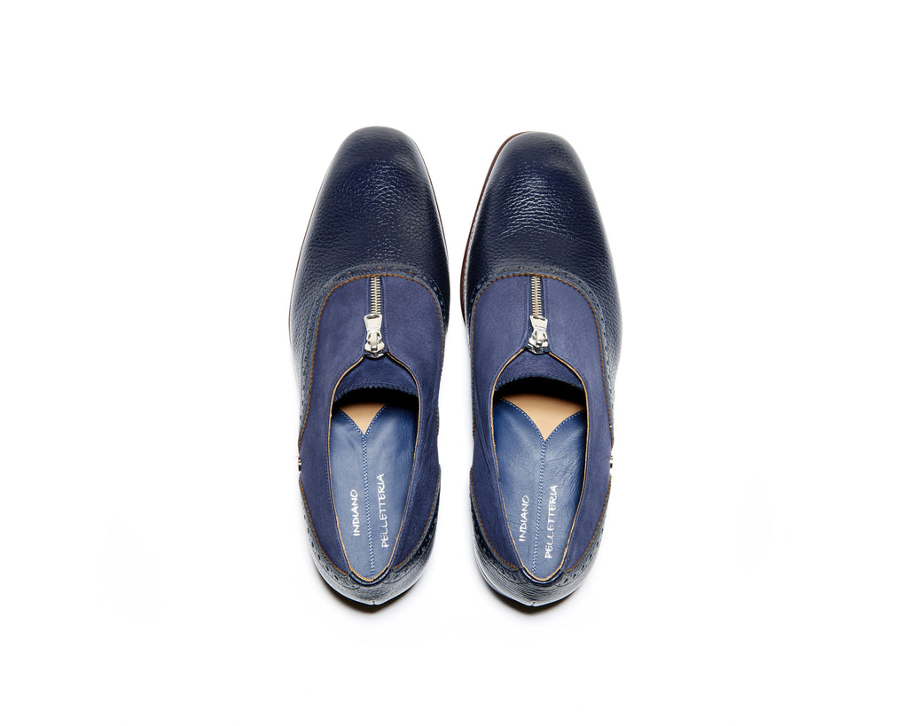 B1611013 - Oxford with Zip men shoe ( Sporty Nabuck) - Flag