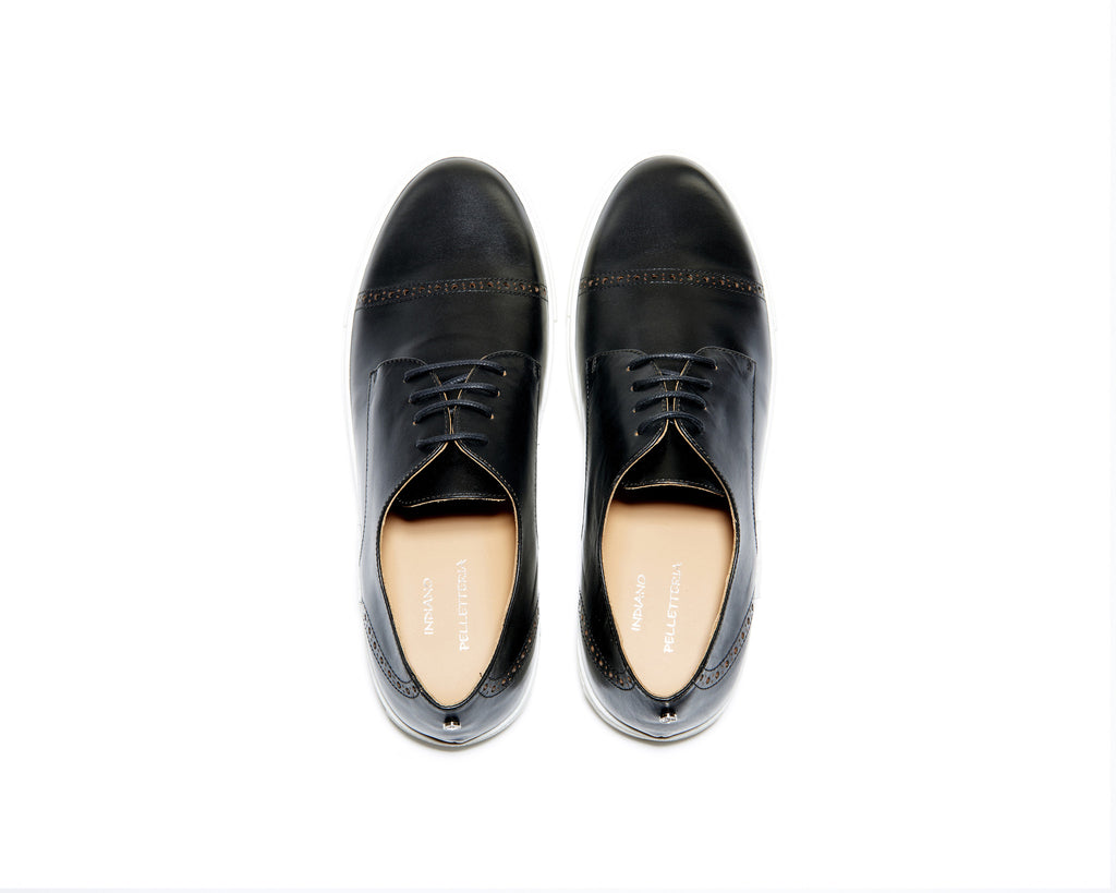 B1611020 - Lace up sneaker men shoe (London) - Black