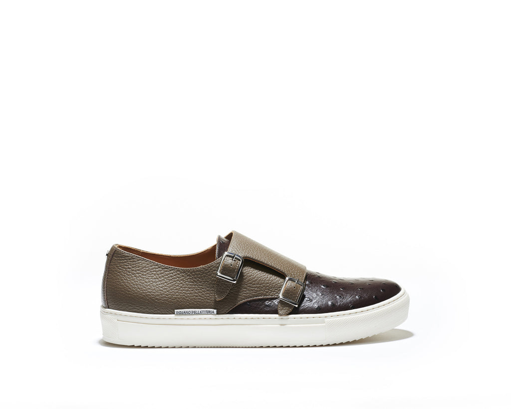 B1611006 - Double monk sneaker men shoe (Embossed) - Fango