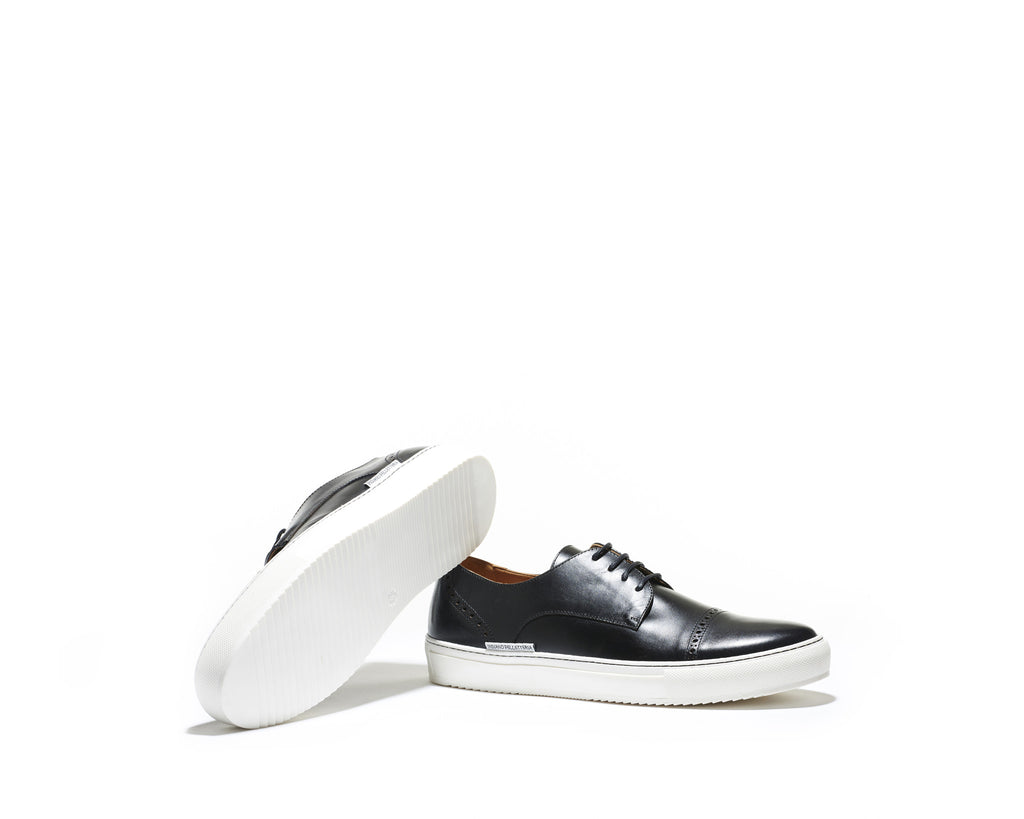 B1611020 - Lace up sneaker men shoe (London) - Black