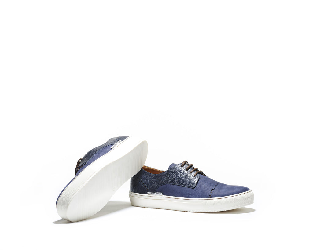 B1611020 - Lace up sneaker men shoe (Nabuck Sporty) - Flag