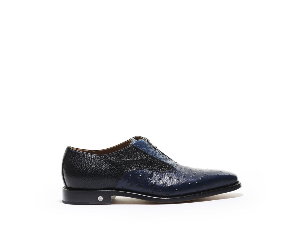 B1611002 - Oxford with zip men Shoe (embossed) - Cosmo