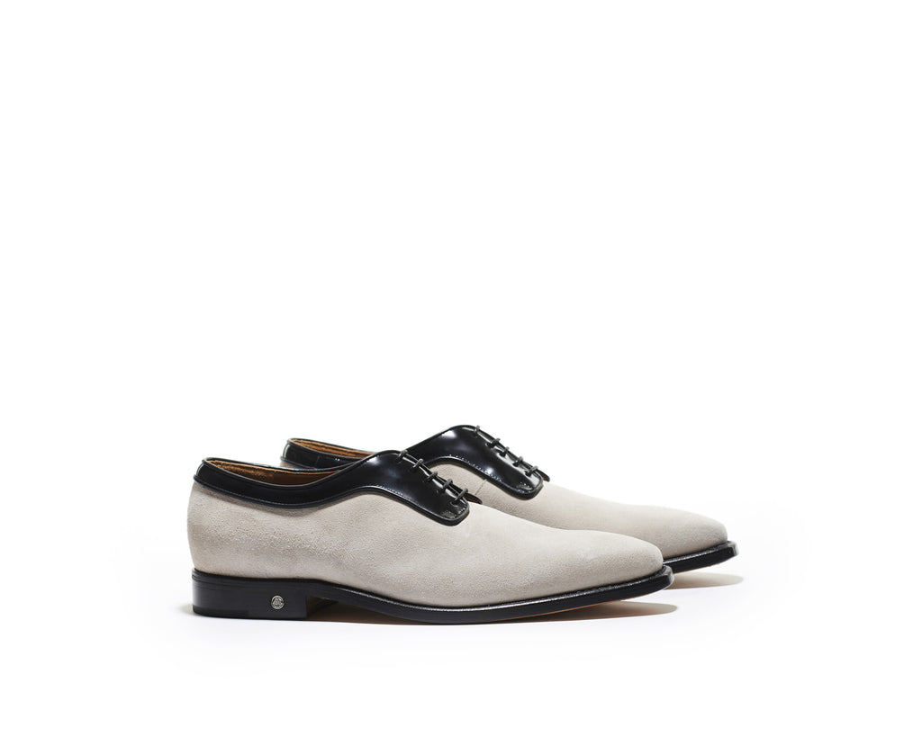 B1611008 - Plain toe derby men's shoe (vesuvio & gardenia) - Lamb