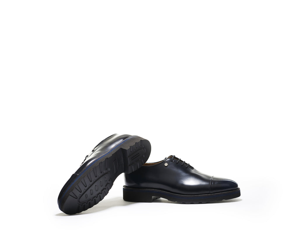 B1611009 - Cap Toe Oxford men shoe (city brush off) - Blue
