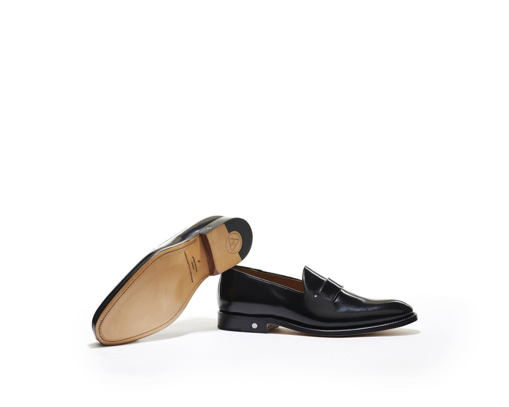 B1611010 - Loafer oxford men shoe (city brush off) - Black