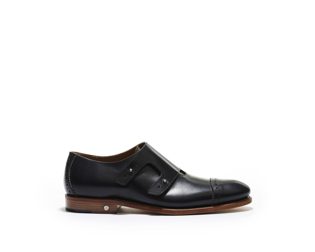 B1611019 - Double Monk men shoe (London) - Black