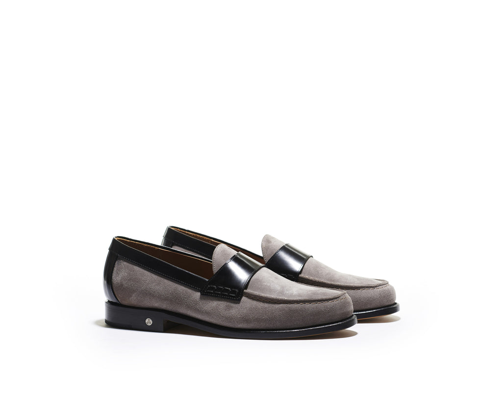 B1611012 - Penny Loafer Men shoe (vesuvio & Gardenia) - Taupe & Black
