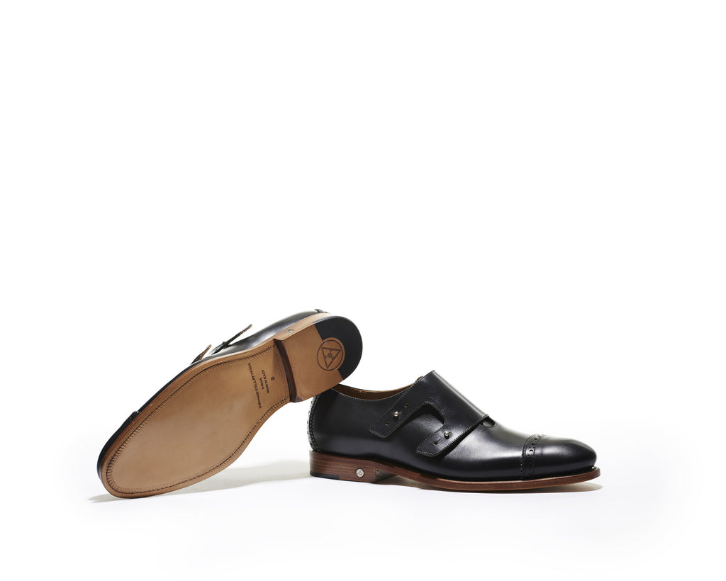 B1611019 - Double Monk men shoe (London) - Black
