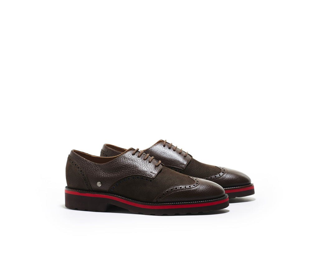 B1611018 - Longwing Brogue men shoe (Sporty Nabuck) - Cioccolato