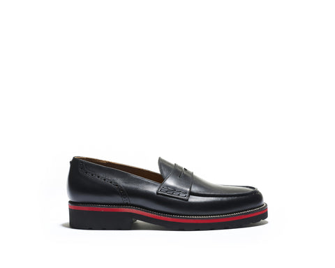 B1611012 - Penny Loafer Men shoe (embossed) - Denim