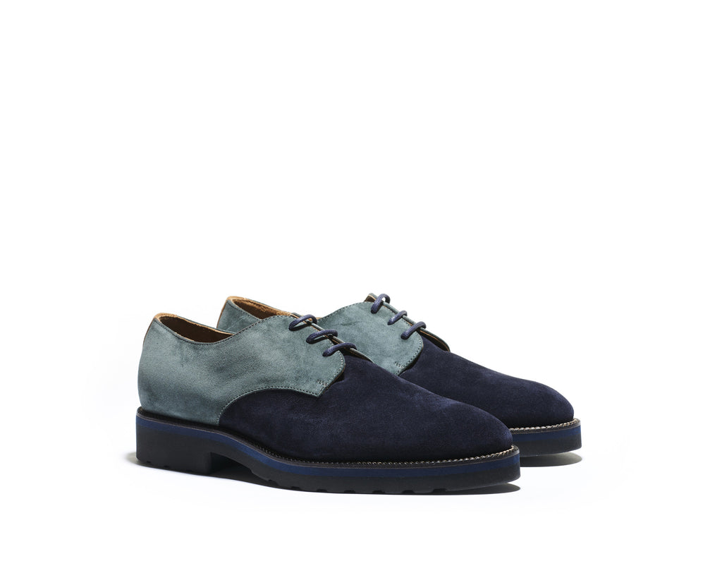 B1611005 - Plain Toe derby men shoe (Vesuvio) - Bottle