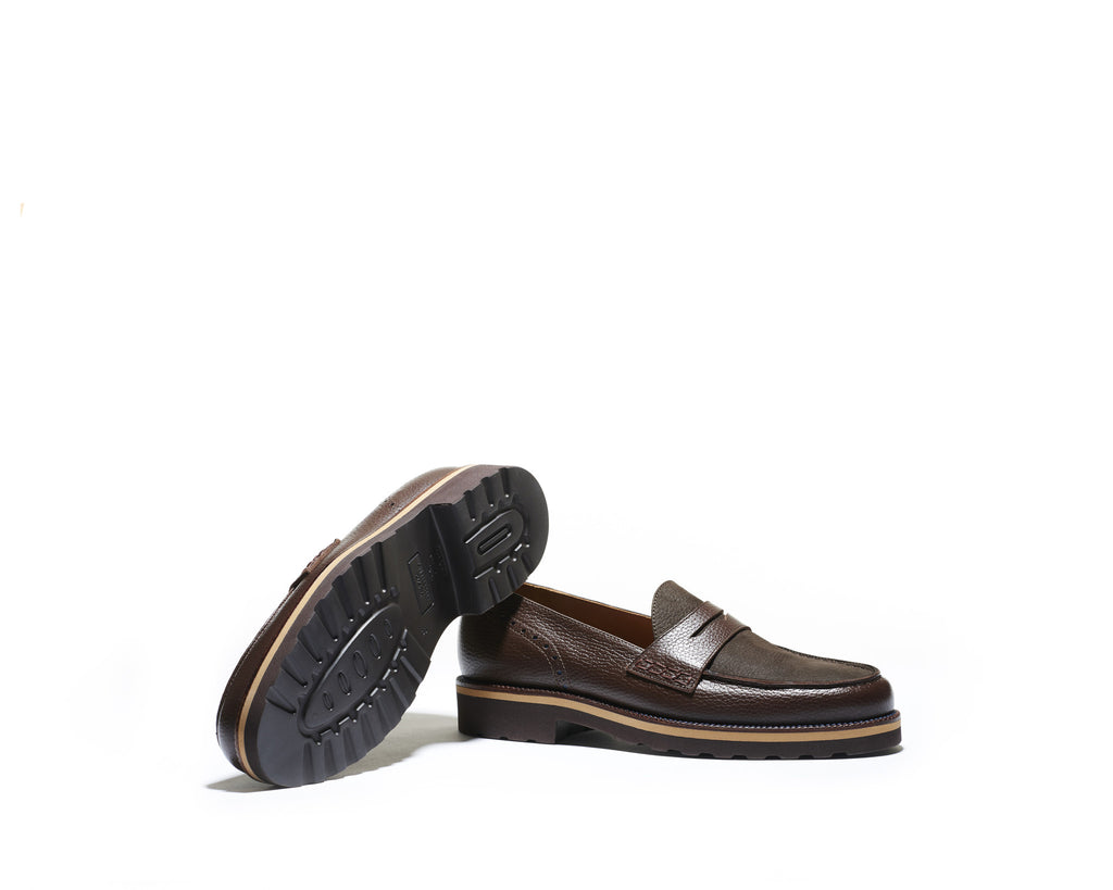 B1611015 - Penny Loafer men shoe (Nabuck Sporty) - Black