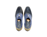 B1611013 - Oxford with Zip men shoe ( Embossed) - Shark