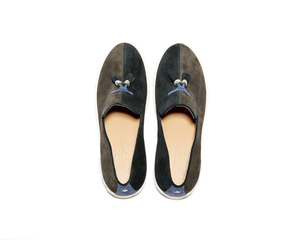 B1611004 - Slip on sneaker men shoe (Vesuvio) - Ebony