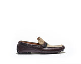 B1611001 - Moccassin men shoe (embossed) - Burgundy