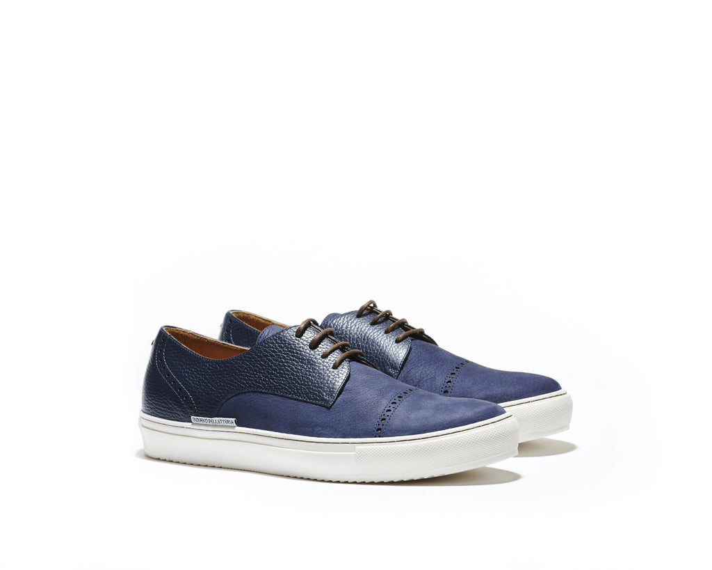 B1611020 - Lace up sneaker men shoe (Nabuck Sporty) - Flag