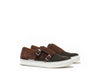 B1611006 - Double monk sneaker men shoe (Vesuvio) - Chocolate