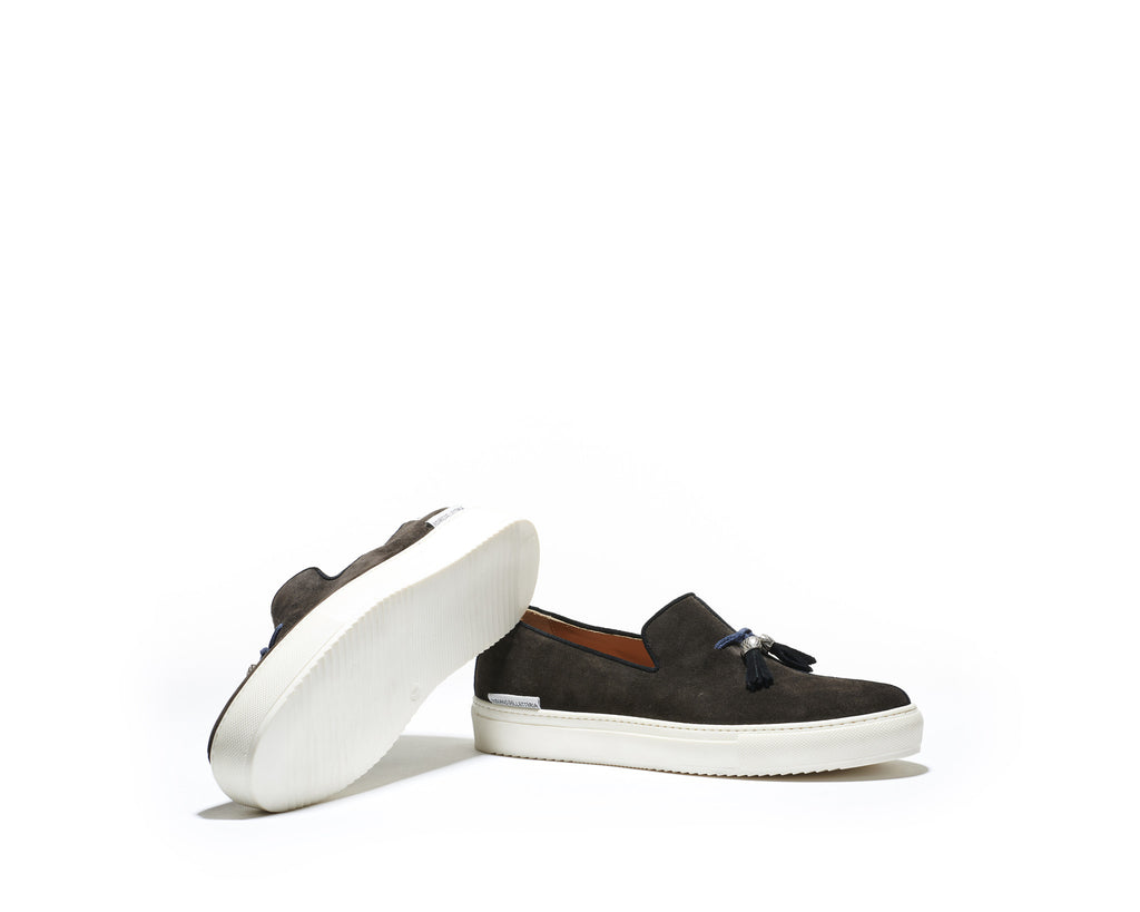 B1611004 - Slip on sneaker men shoe (Vesuvio) - Ebony