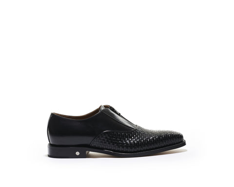 B1611004 - Slip on sneaker men shoe (Woven) - Black