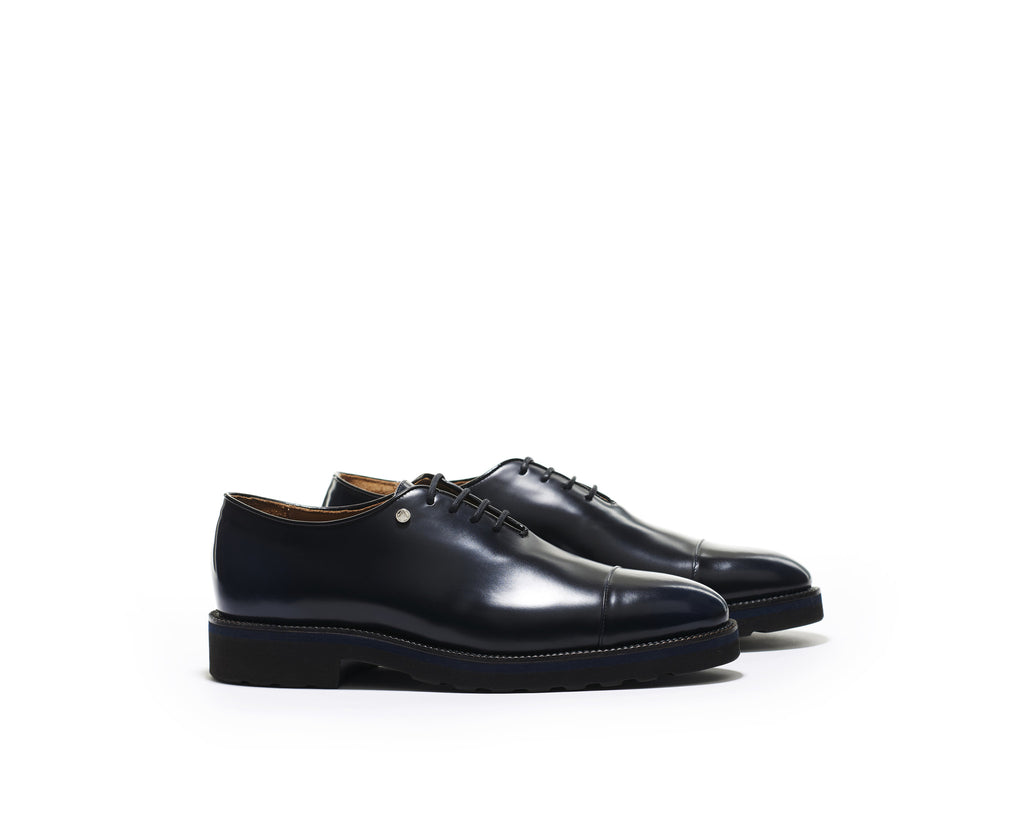 B1611009 - Cap Toe Oxford men shoe (city brush off) - Blue