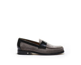 B1611012 - Penny Loafer Men shoe (vesuvio & Gardenia) - Taupe & Black