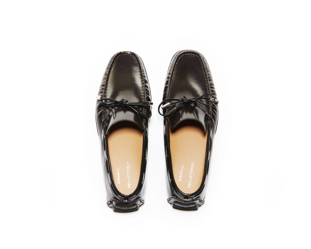 B1611017 - Moccasin men shoe (spazzalato) - Brown