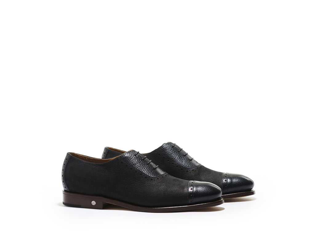 B1611014 - Oxford brogues men shoe (sporty Nabuck) - Black